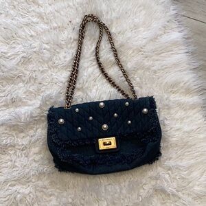 Blue and Gold Karl Lagerfeld Shoulder Bag